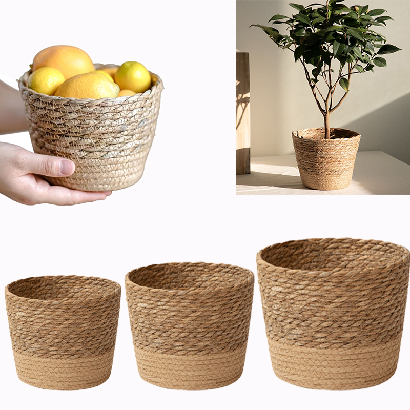 Aloe Vera Pot - Panier de rangement tissé multi-usages, pot