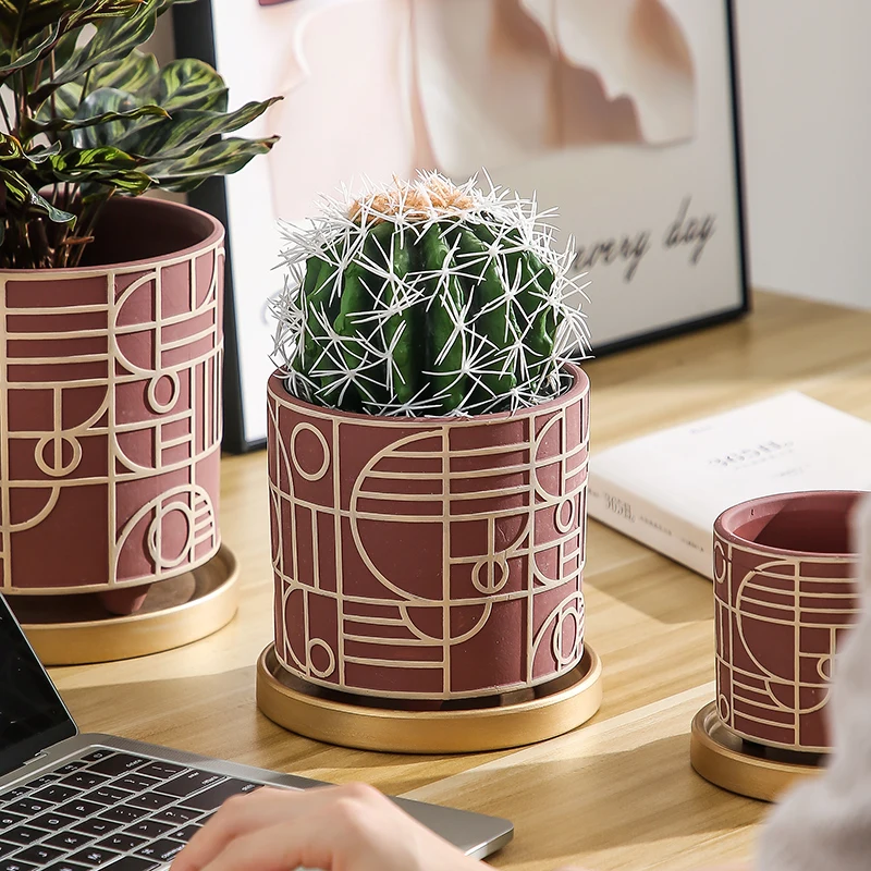 Pot de fleur cylindrique en cé - Aloe Vera Pot avis et prix